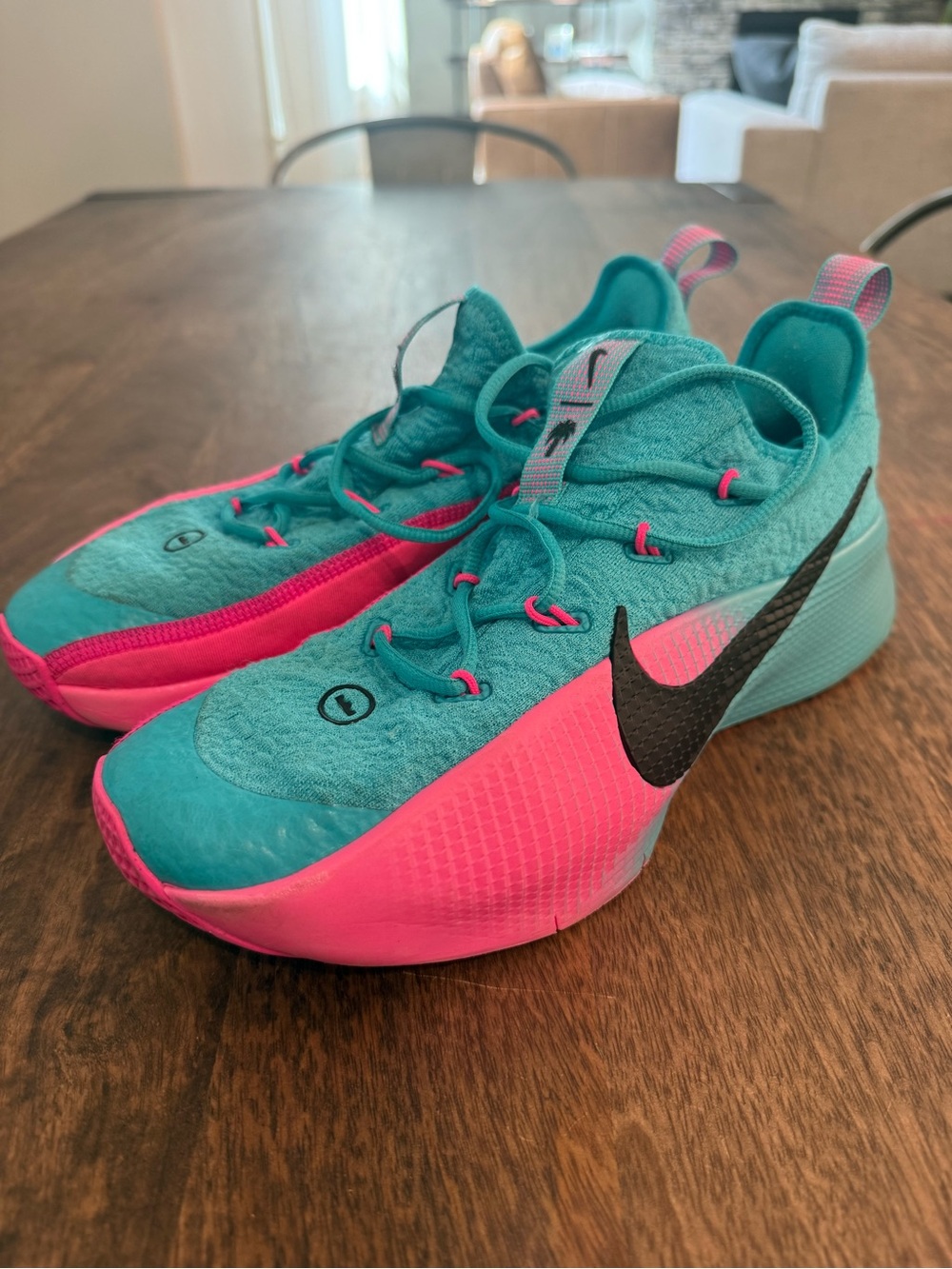 LeBron TR1 - Teal & Pink Sneakers with Black Swoosh